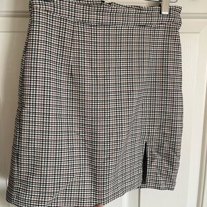 Garage Green and White Plaid Mini Skirt Size XS